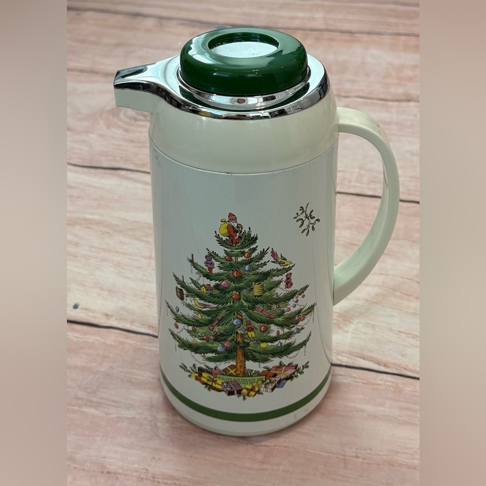 Spode Christmas Tree Insulated Thermal Carafe Thermos Pot Coffee Tea Hot Water